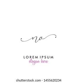 NO Initial beauty monogram logo vector
