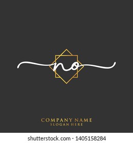 NO Initial handwriting logo template
