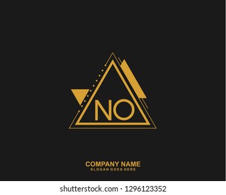 NO Initial letter geometric logo vector