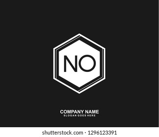 NO Initial letter geometric logo vector