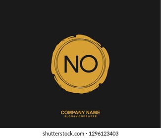 NO Initial letter geometric logo vector