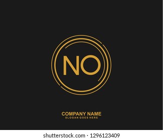 NO Initial letter geometric logo vector