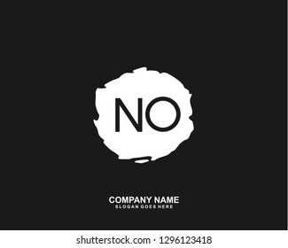 NO Initial letter geometric logo vector