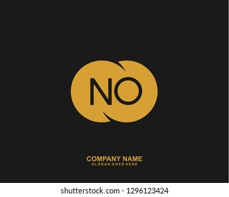NO Initial letter geometric logo vector