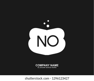 NO Initial letter geometric logo vector