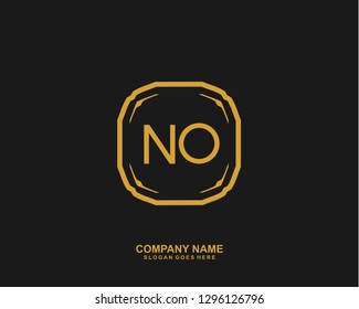 NO Initial letter geometric logo vector