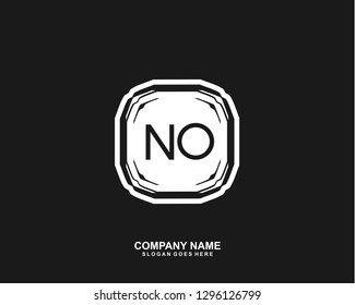 NO Initial letter geometric logo vector