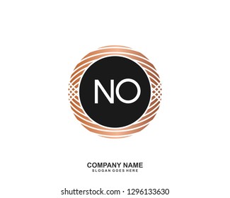 NO Initial letter geometric logo vector