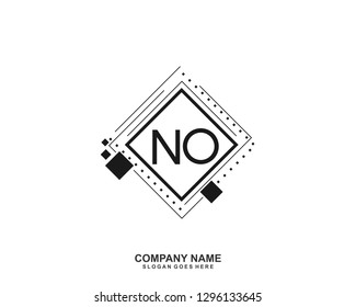 NO Initial letter geometric logo vector