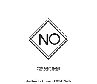 NO Initial letter geometric logo vector
