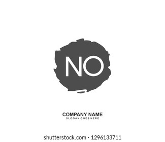 NO Initial letter geometric logo vector