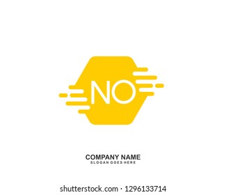 NO Initial letter geometric logo vector