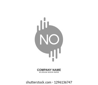 NO Initial letter geometric logo vector