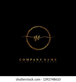 NO Initial luxury handwriting logo vector