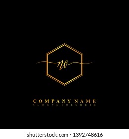 NO Initial luxury handwriting logo vector
