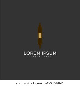 NO initial monogram business logo