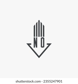NO iniciales Ilustración del material del logotipo inmobiliario. vector de logotipo