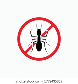 No Insect Icon. Anti Pest Symbol - Vector.