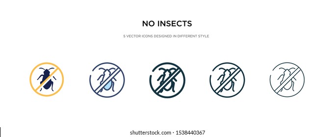 no insects icon in different style vector illustration. two colored and black no insects vector icons designed in filled, outline, line and stroke style can be used for web, mobile, ui