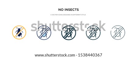 no insects icon in different style vector illustration. two colored and black no insects vector icons designed in filled, outline, line and stroke style can be used for web, mobile, ui