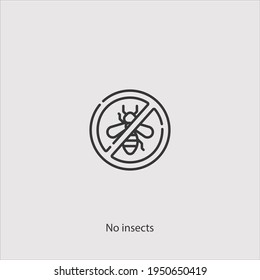 no insects icon vector isolated on white background