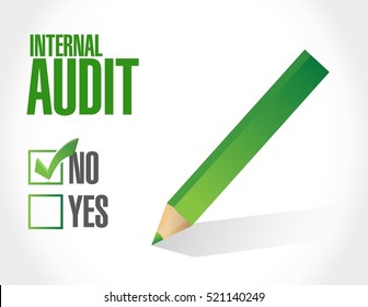 no Internal Audit approval sign concept illustration design graphic