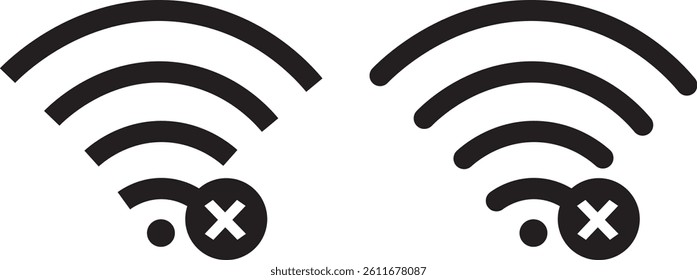 no internet animated icon, no internet no wireless offline icon vector sign illustration
