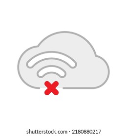 No internet connection concept illustration flat design vector eps10. modern graphic element for landing page, empty state ui, infographic, icon