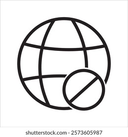 no internet connection icon. disconnected icon.