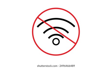 No internet connection icon, lost connection sign, no signal icon vector isolated on white background