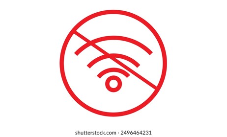 No internet connection icon,no signal icon vector isolated on white background.