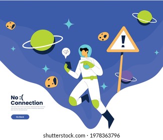 No Internet Connection Vector Illustration 