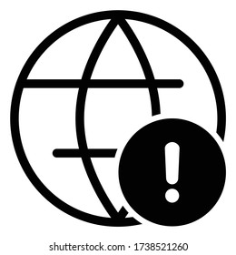 Sin Internet | desconectado | Globe | Icono de vector