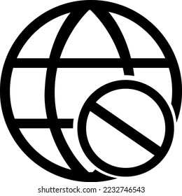 No Internet Icon. No Connection Icon. No Internet Logo vector. Disconnected Icon Logo Vector.
