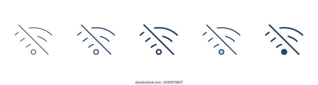 No internet icon Symbol set collection