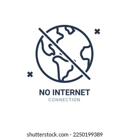 Ningún concepto de acceso a señales de internet está prohibido en la red. Problema de comunicación vectorial sin conexión defectuosa