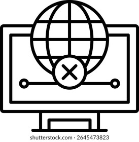 No hay ícono de Vector de Internet. Se puede utilizar para aplicaciones de impresión, móviles y de Web.