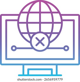 No hay ícono de Vector de Internet. Se puede utilizar para aplicaciones de impresión, móviles y de Web.