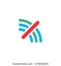 no internet vector icon logo design