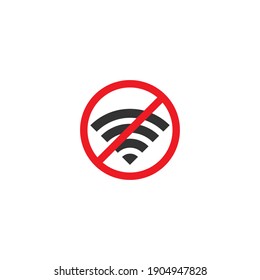 Sin Internet, icono del vector wi-fi