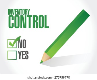 no inventory control approval sign concept illustration design over white