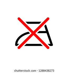 No Iron Symbol Laundry Icon Clothes Stock Vector (Royalty Free ...