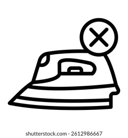 No Iron Vector Line Icon Design