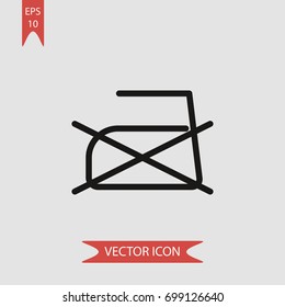 No ironing vector icon illustration symbol