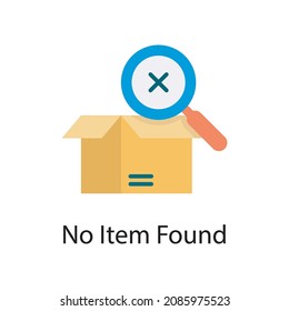 No Item Found vector Flat Icon Design illustration. Web And Mobile Application Symbol on White background EPS 10 File