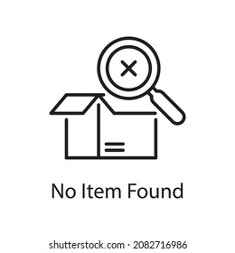 No Item Found vector outline Icon Design illustration. Web And Mobile Application Symbol on White background EPS 10 File