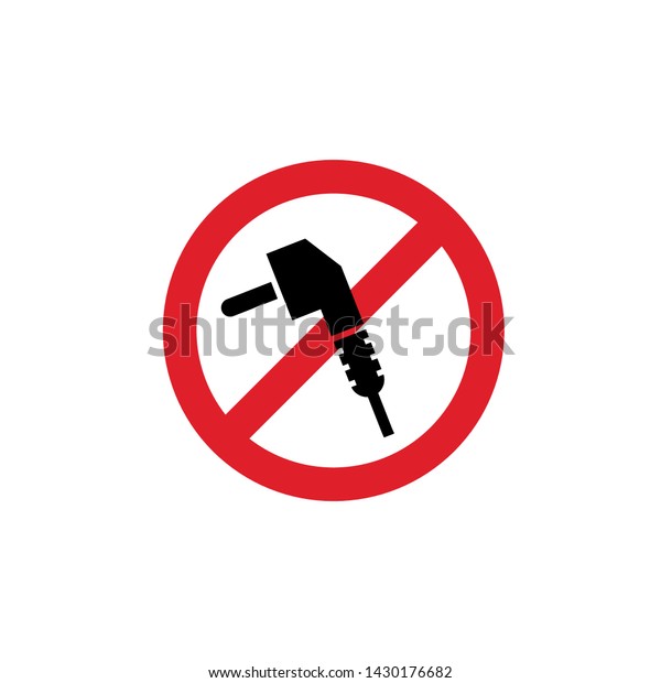 No Jack Audio Forbidden Audio Symbol Stock Vector (Royalty Free