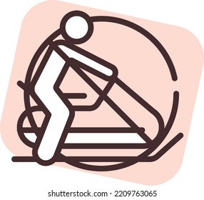 No jet at the pool, illustration, vector on white background.