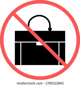 No job sign or no business flat vector icon isolated in white background for apps mobile, print and websites. Warning label. 