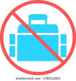 No job sign or no business flat vector icon isolated in white background for apps mobile, print and websites. Warning label. 